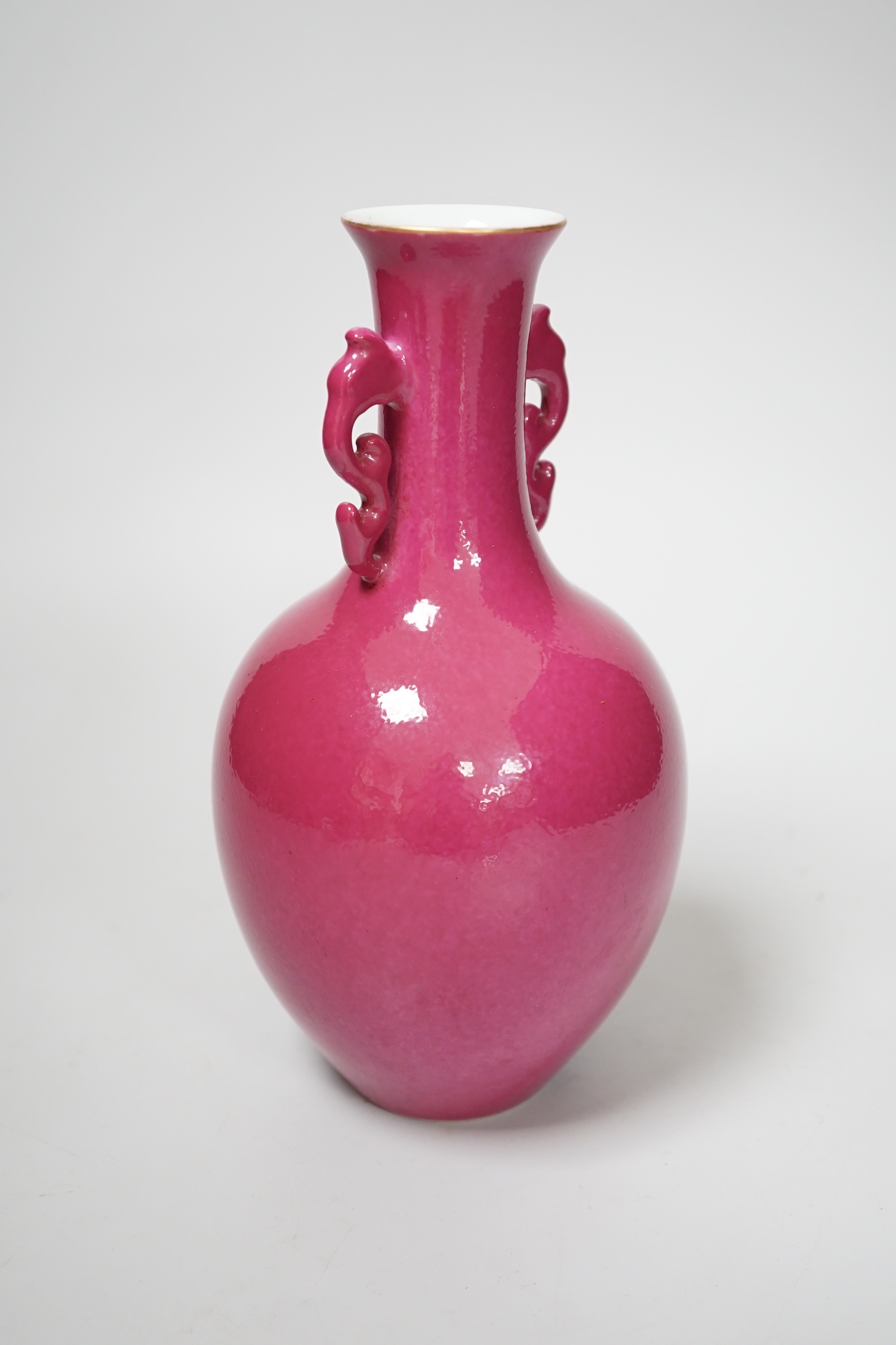 A Chinese monochrome vase, 20cm